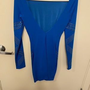 Royal blue body on dress